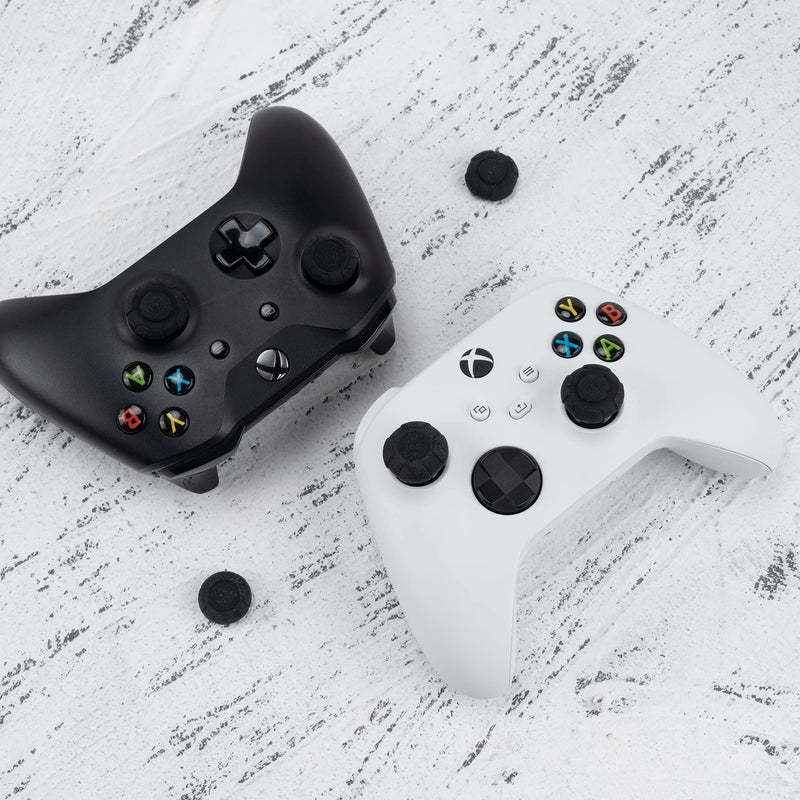 [Australia - AusPower] - GeekShare Thumb Grip Caps for Xbox One Controller,Silicone Joystick Cover Solid Color Thumbsticks Cover Set Compatible with Xbox Series X,3 Pairs / 6 Pcs (Black) Black 