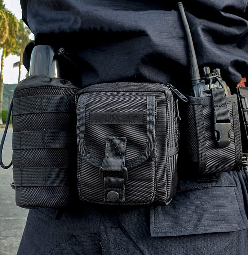 [Australia - AusPower] - Dotacty Universal Radio Holder Tactical Radio Pouch for Duty Belt Two Ways Radio Case Carrier Heavy Duty Walkie Talkies Nylon Holster Carry Bag for Police LE Security Safety Firefighter Rescue Outdoor 