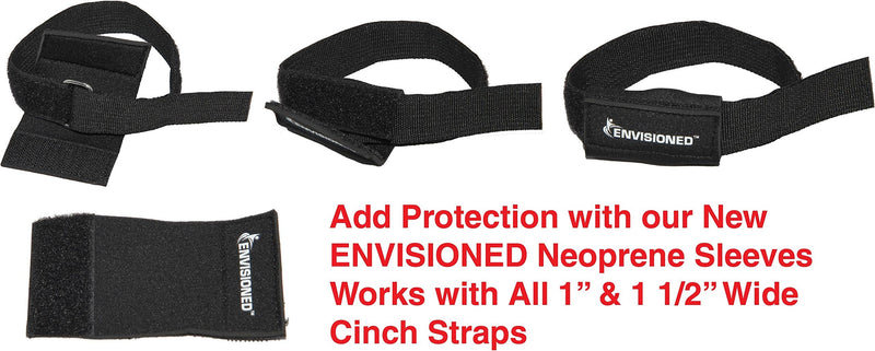 [Australia - AusPower] - Heavy Duty Cinch Straps with Stainless Steel Metal Buckle, Reusable Durable Hook and Loop, Multipurpose Securing Straps - 4 Pack - 1.5" x 60" 1.5" x 60" 