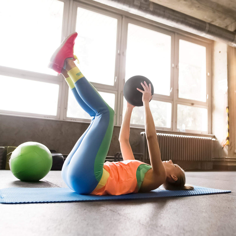 [Australia - AusPower] - URBNFit Small Exercise Ball - 9-inch Mini Pilates Ball with Fitness Guide for Yoga, Barre, Physical Therapy, Stretching & Core Stability Workout 
