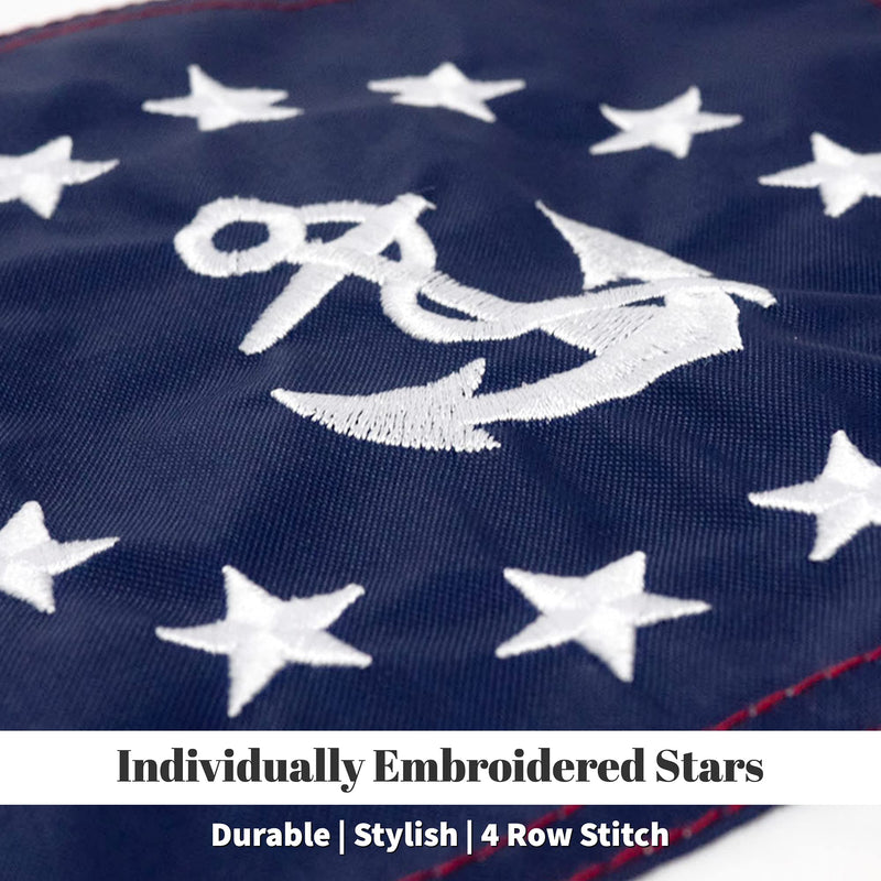 [Australia - AusPower] - Boat Flag Yacht Cabin Waterproof Embroidered Heavy Duty Durable Marine Flags (Police 12x18 Inch) 