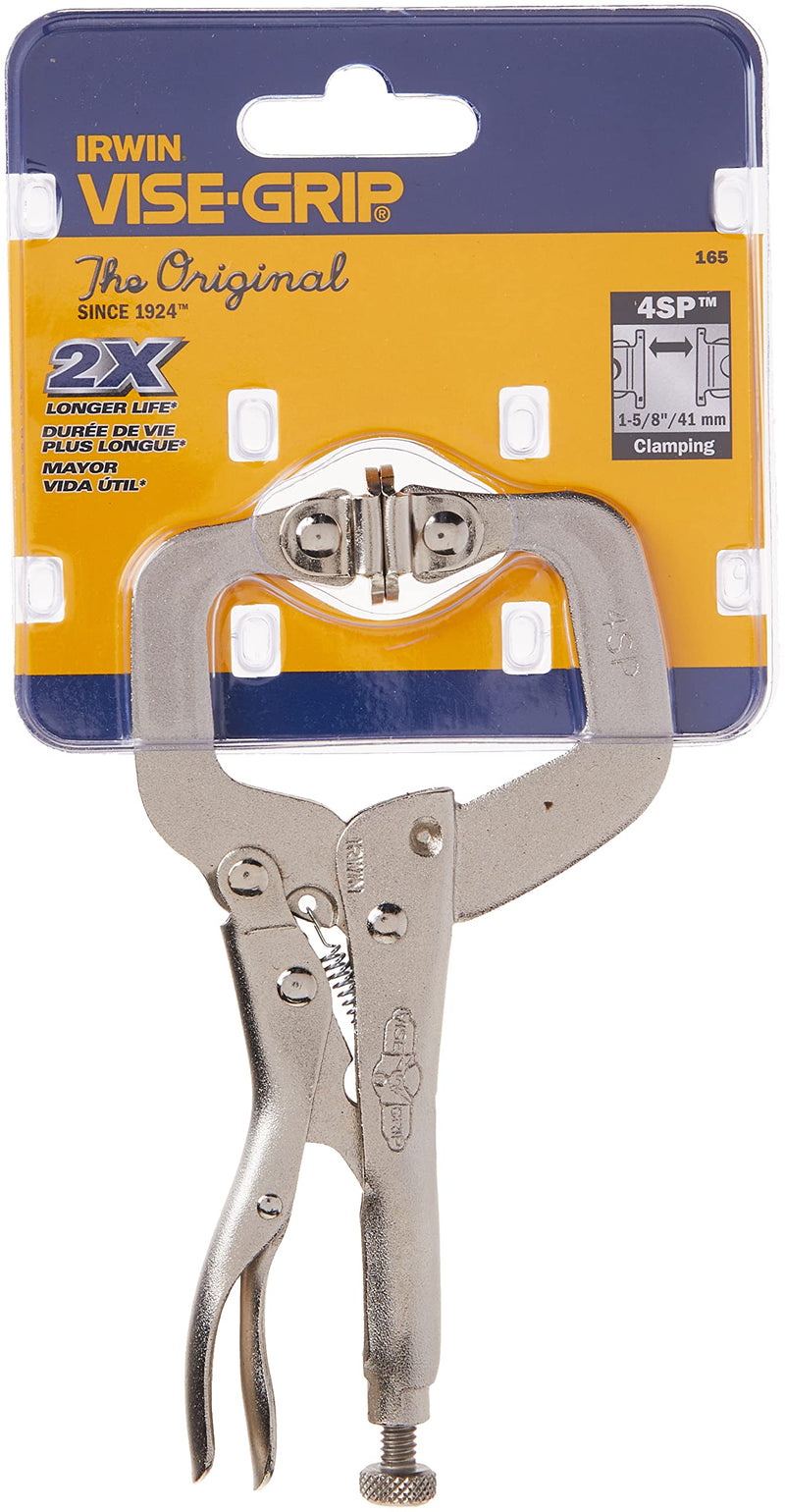 [Australia - AusPower] - IRWIN VISE-GRIP C Clamp, Locking with Swivel Pads, 4-inch (165) 