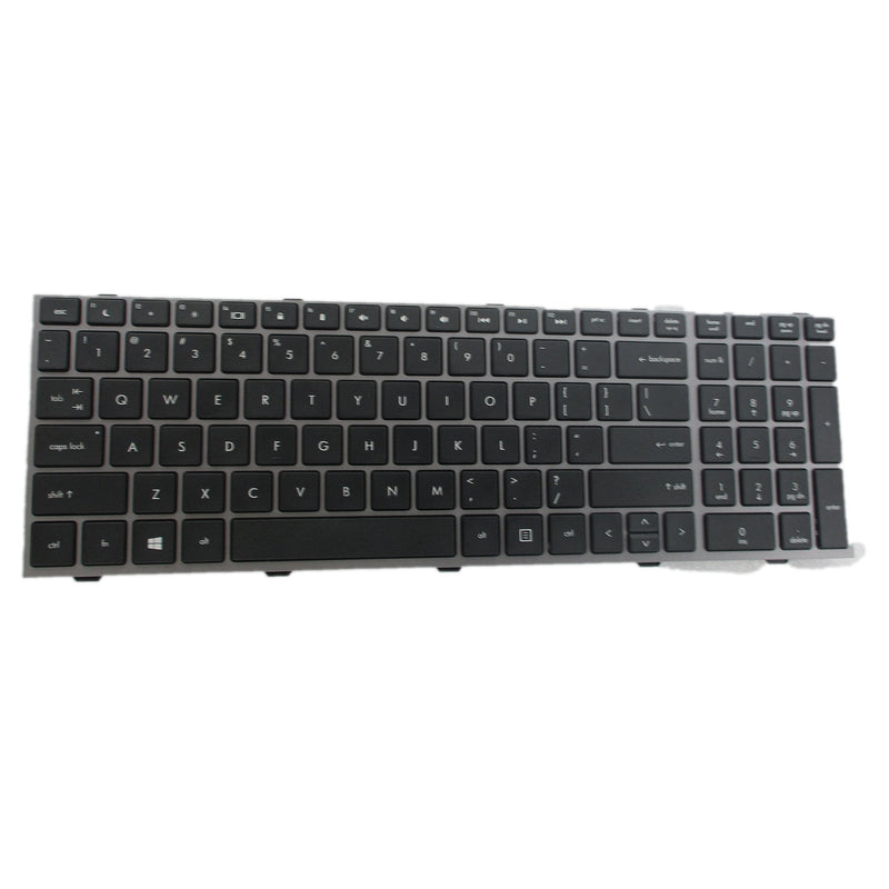[Australia - AusPower] - SUNMALL New Laptop Keyboard with Frame for HP ProBook 4540s 4540 4545s Series Compatible with Part Number 702237-001 683491-001 701485-001 Black US Layout Silver frame 