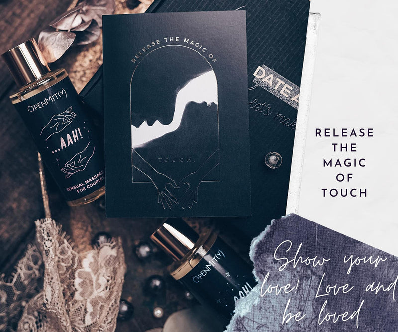 [Australia - AusPower] - OpenMity Massage Oil for Couples – Date Night Box with Relaxing Massage Oil Set for the Perfect Date Night, Including Two Different Massage Oils and Scratch off Card 