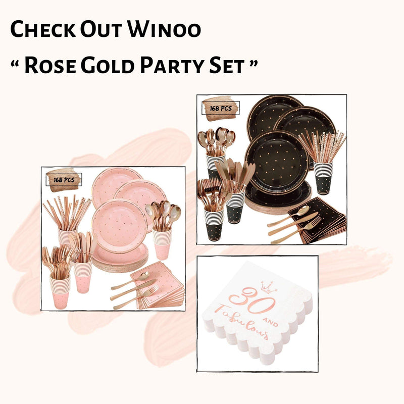 [Australia - AusPower] - 30 and Fabulous Cocktail Napkins Rose Gold - Happy 30th Birthday Decorations, Folded 5x5 Inches Disposable Party Napkins, 3-Ply Paper Beverage Napkins 30th Birthday Napkins Wedding Anniversary (50PK) 30 and Fabulous 