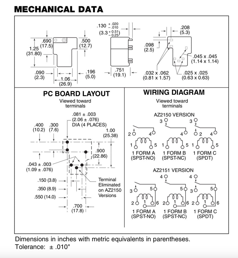 [Australia - AusPower] - American Zettler AZ2150-1A-15DE 15VDC 256 Ohm 40A SPST-NO THT Power Relay 