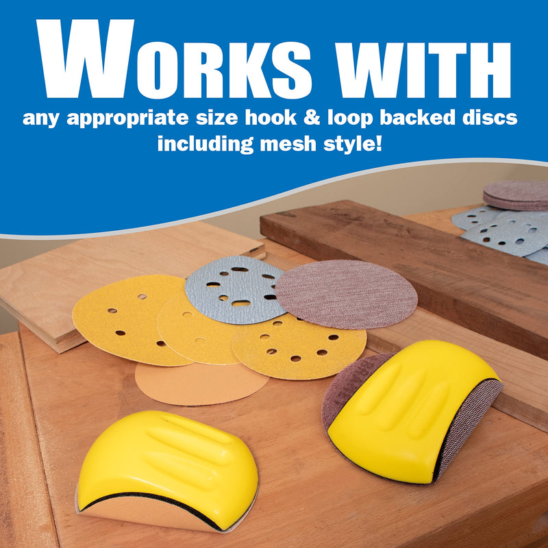[Australia - AusPower] - 5 inch Sanding Mouse Hook and Loop Sanding Block. Ideal For Woodworking, Furniture Restoration, Home and Automotive Body. Hand Sander Accepts Standard Orbital Sanding Discs w/Hook and Loop Backing 