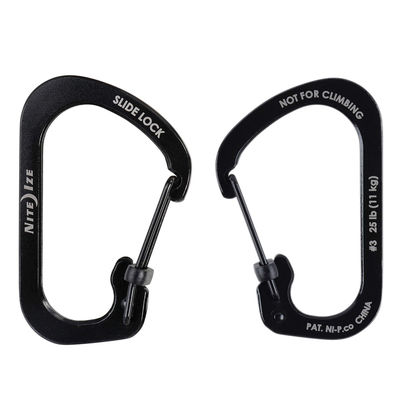 [Australia - AusPower] - Nite Ize CSL3-01-R6 SlideLock Carabiner, Size #3, Black 