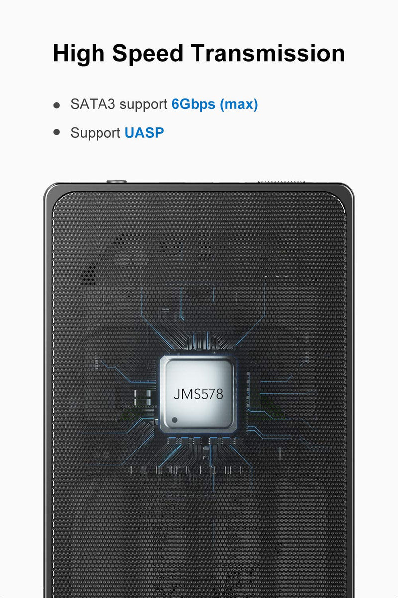 [Australia - AusPower] - Inateck 3.5 Inch HDD Enclosure, USB 3.0 Mesh Case, Support UASP, SA01003 