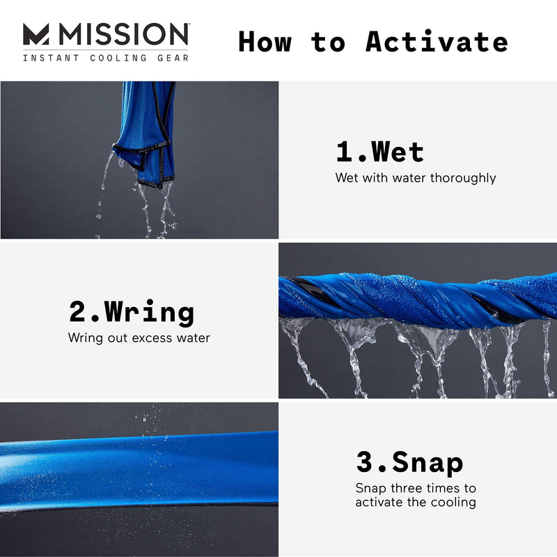 [Australia - AusPower] - Mission Original Cooling Towel- Evaporative Cool Technology, Cools Instantly When Wet, UPF 50 Sun Protection, for Sports, Yoga, Golf, Gym, Neck, Workout, 10” x 33” 