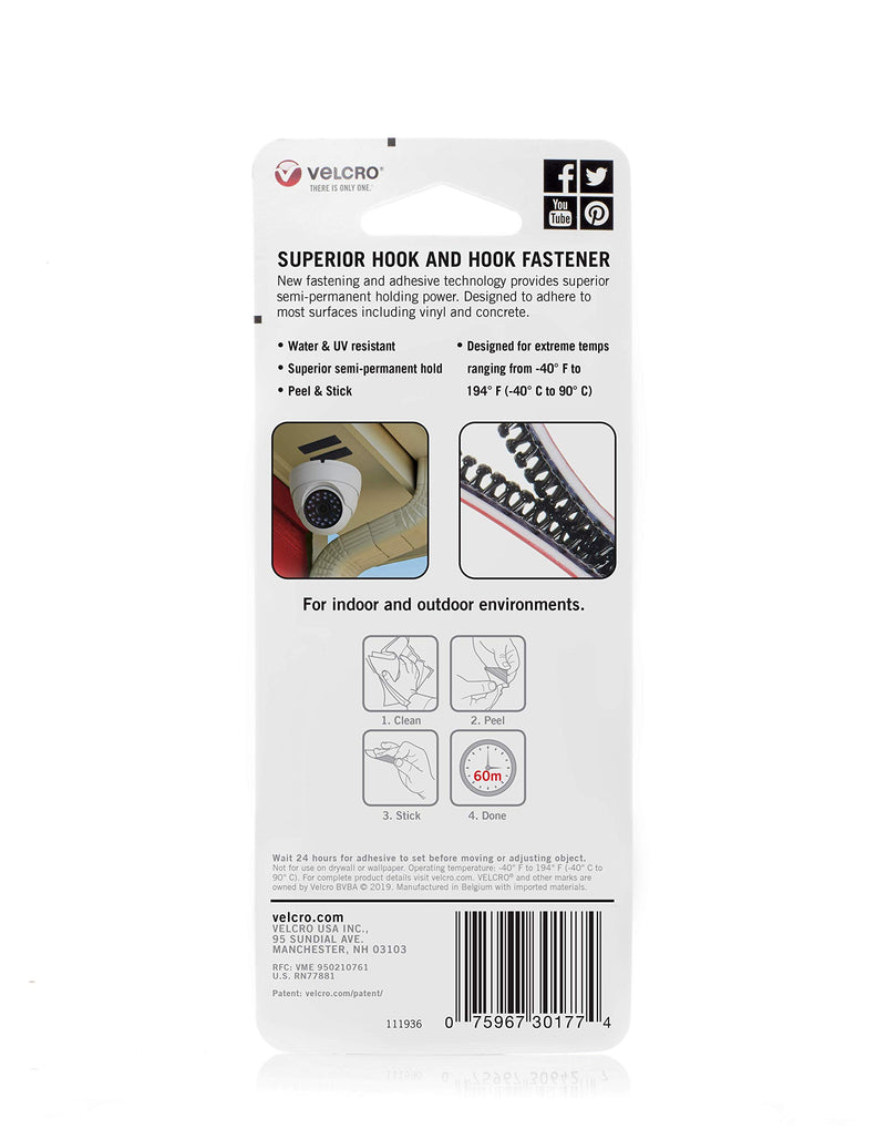 [Australia - AusPower] - VELCRO Brand VEL-30177-USA ALFA-LOK Fasteners | Heavy Duty Snap-Lock Technology | Self-Engaging and Multidirectional Use | Black, 1 inch Squares, 6 Sets 