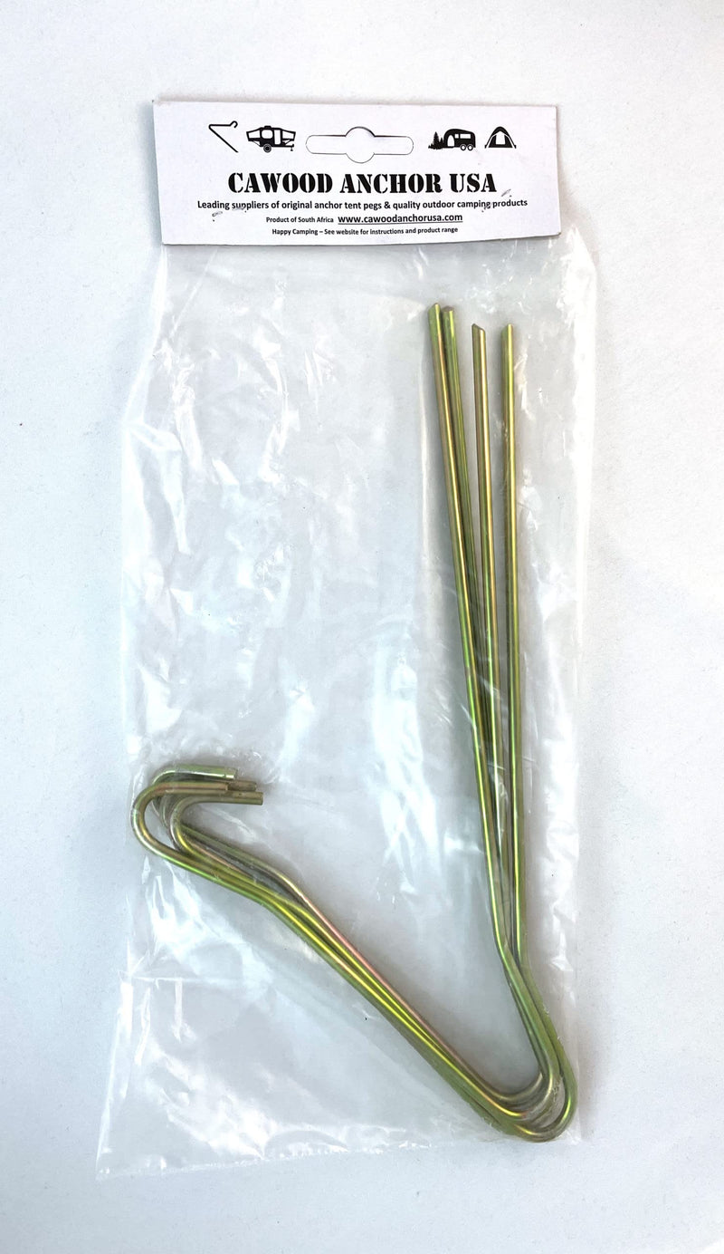 [Australia - AusPower] - Cawood Anchor Medium Guy Line Anchor Corrosion Resistant Spring Steel for Awning Canopy Tarp Rain Fly (Pack of 4) 