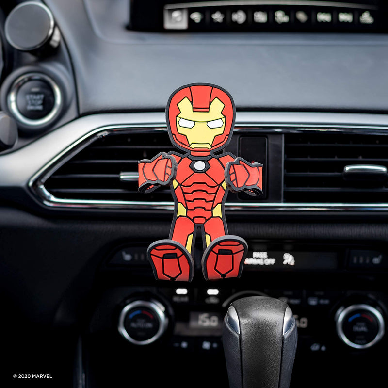 [Australia - AusPower] - Iron Man Hug Buddy Air Vent Car Phone Holder, Adjustable, Universal Fit, Cell Phone Mount Compatible with iPhone, Samsung Galaxy, LG, Google, Pixel, Moto, Black and Other Smartphones 