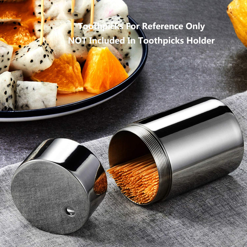 [Australia - AusPower] - Makidar Toothpicks Holder Dispenser Stainless Steel (Chromed) Chromed 