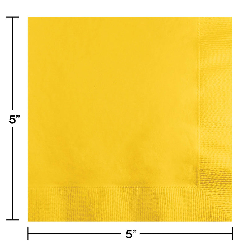 [Australia - AusPower] - Creative Converting Touch of Color 200 Count 2-Ply Paper Beverage Napkins, School Bus Yellow , one size - 251021 