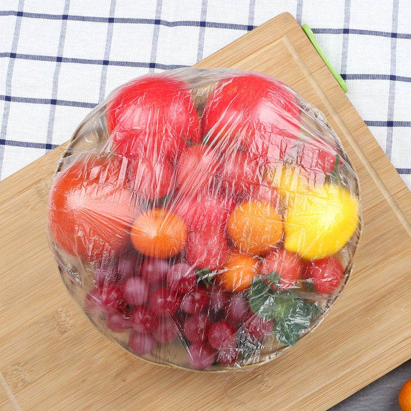 [Australia - AusPower] - 180PCS Reusable Elastic - Stretch Bowl Covers with Stretch PE Plastic Food Storage Covers Elastic Dish Plate Wrap Bowl Covers for Leftover and Meal Prep (180) 