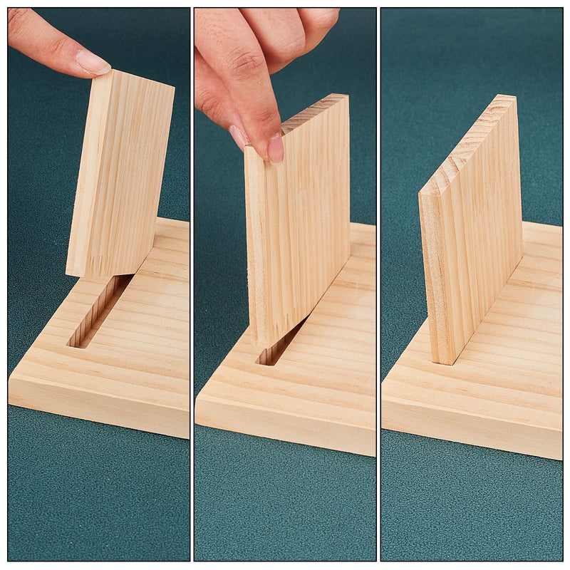 [Australia - AusPower] - AHANDMAKER Necklace Display Holder, Wooden Plank Necklace Jewelry Display Stand Wooden Jewelry Organizer Stand for Home Bedroom 
