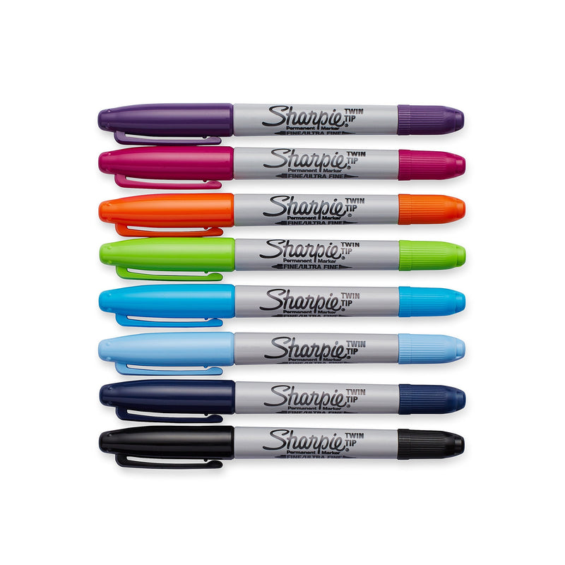 [Australia - AusPower] - Sharpie Twin Tip Assorted 8 Pack 8-Count 