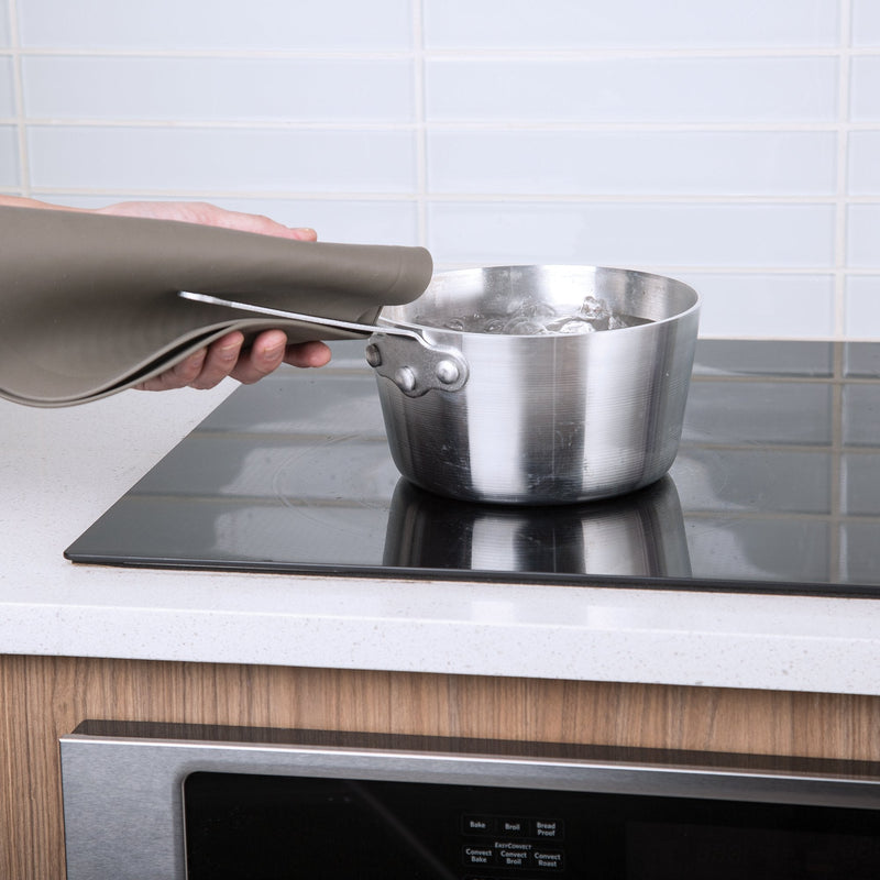 [Australia - AusPower] - Prep Solutions 100% Silicone Heat Resistant Multifunctional Mat, 12" Diameter, Gray, 1 Piece 