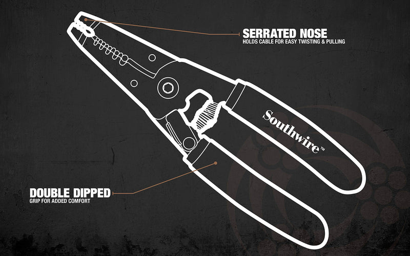 [Australia - AusPower] - Southwire - 58278140 Tools & Equipment S1018STR Wire Stripping Tool, Wire Stripper and Wire Cutter for 10-18 AWG Solid Wire and 12-20 AWG Stranded Wire Compact Wire Stripper 