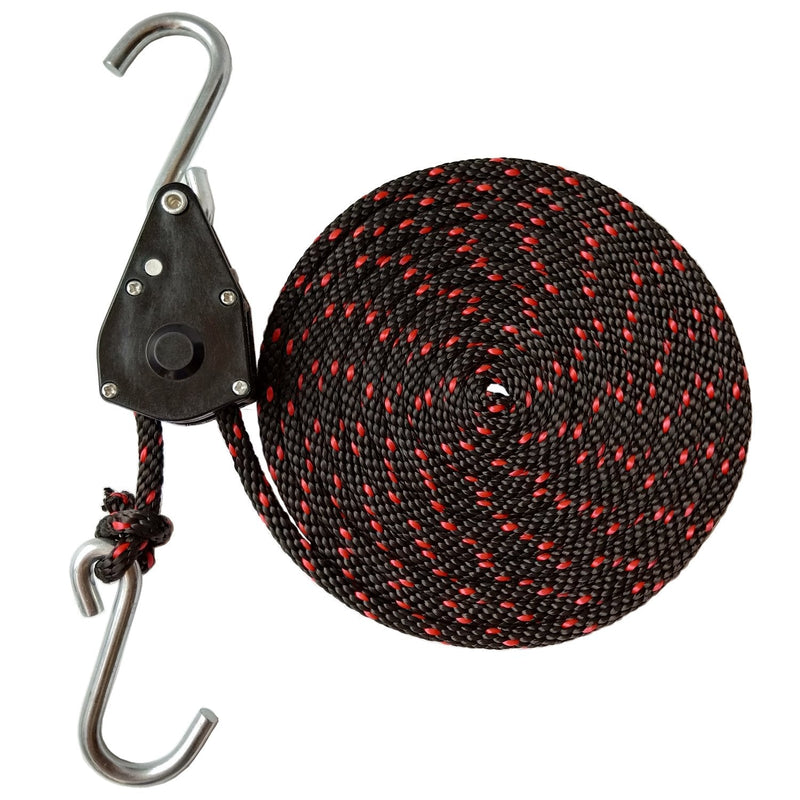 [Australia - AusPower] - Sentry Ratchet Kayak and Canoe Bow and Stern Tie Downs 1/4" Grow Light Heavy Duty Adjustable Rope Hanger (2-Pack) 