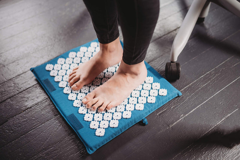 [Australia - AusPower] - Kanjo Memory Foam Acupressure Foot Mat | Pressure Point & Acupressure Mat for Feet | Helps Relieve Plantas Fasciitis, Heel Pain & Arch Pain | for Use at Standing Desk 