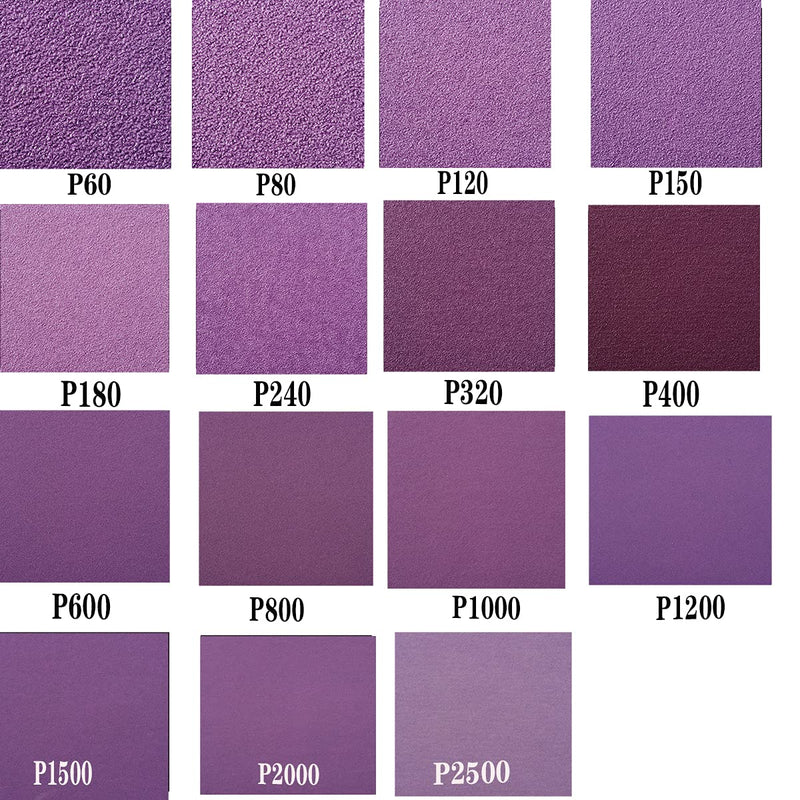 [Australia - AusPower] - Sandpaper 1000 Grit, Wet Dry Sanding Sheets 9 x 11 Inch, Advanced White Fused Alumina Abrasive Sander Paper for Wood Furniture Finishing, Metal Sanding, Automotive Polishing, Purple,12-Sheets 