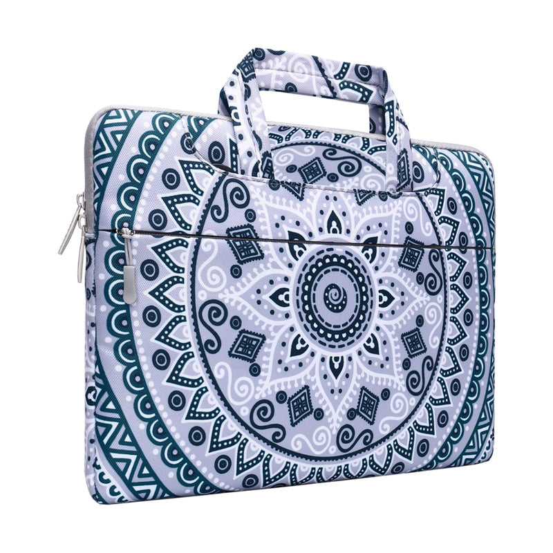 [Australia - AusPower] - MOSISO Laptop Shoulder Bag Compatible with MacBook Pro 14 inch 2021 M1 Pro/Max A2442, Compatible with MacBook Air/Pro, 13-13.3 inch Notebook, Polyester Carrying Briefcase Sleeve Case Mandala MO-MDL006 13.3-inch 