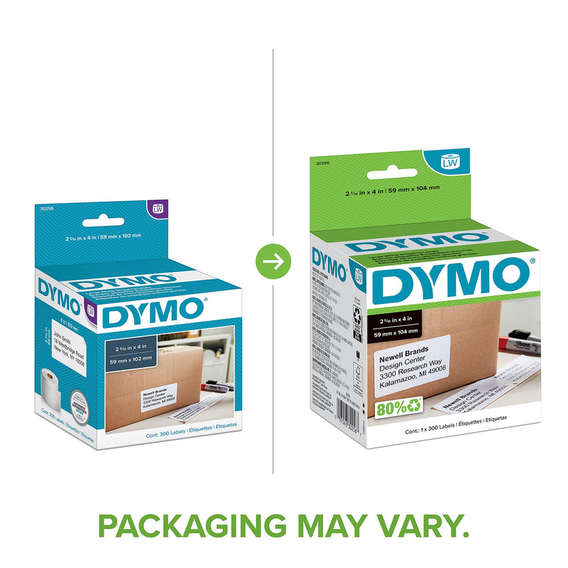[Australia - AusPower] - DYMO Authentic LW Large Shipping Labels | DYMO Labels for LabelWriter Label Printers, (2-5/16" x 4), Print Up to 6-Line Addresses, 1 Roll of 300 Shipping label 