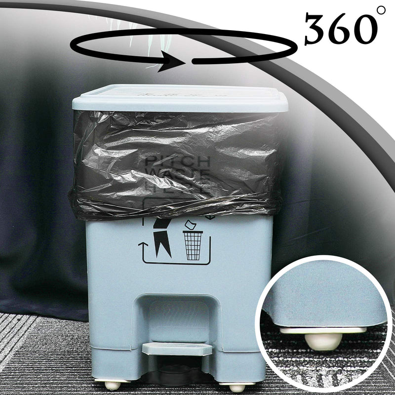[Australia - AusPower] - Self Adhesive Caster Wheels Mini Swivel Wheels Stainless Steel Paste Universal Wheel 360 Degree Rotation Sticky Pulley for Bins Bottom Storage Box Furniture Trash Can (16 Pieces,White) 16 White 