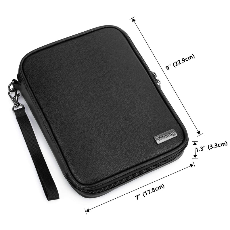 [Australia - AusPower] - Teamoy Electronic Organizer, Travel Case for Cables, USB Flash Drive, CF Card, Earphone, Plug, 7.9'' iPad Mini and More, High Capacity and Compact-PU Leather, Small 