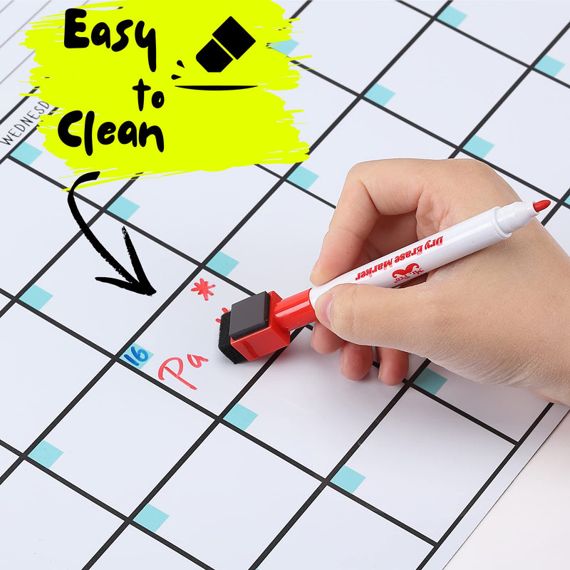 [Australia - AusPower] - Mr. Pen- Dry Erase Calendar for Fridge, Magnetic, 14.7 x 11.8", Magnetic Calendar with 4 Dry Erase Markers, Magnetic Calendar for Fridge, Magnetic Whiteboard Calendar, Dry Erase Fridge Calendar. 