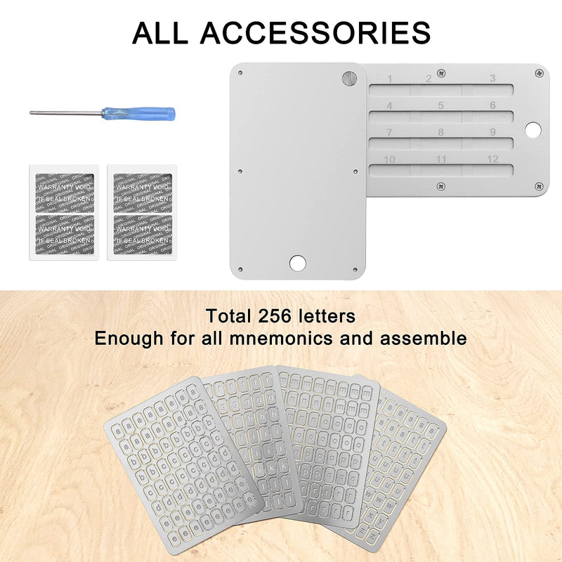 [Australia - AusPower] - Crypto Wallet,Steel Bitcoin Wallet,Cryptocurrency Seed Backup Cold Storage,Cold Wallet for Crypto Seed Storage,Hardware Wallet ,Compatible with KeepKey,Ledger, Trezor,Coldcard, Supports up to 24 Words 