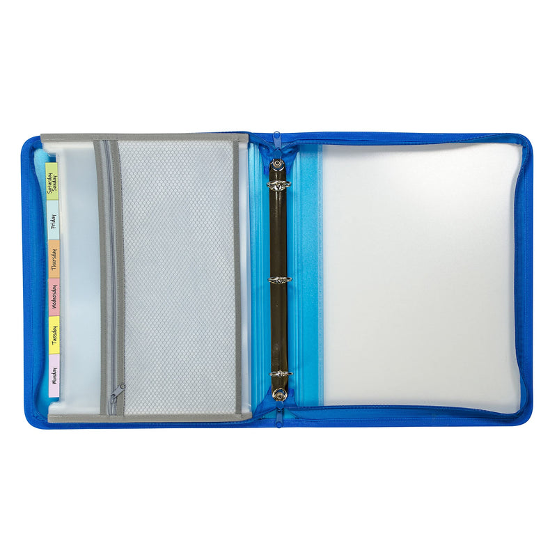 [Australia - AusPower] - C-Line Expanding File Zippered Binder, Blue, 2" x 11" x 13 1/2" 