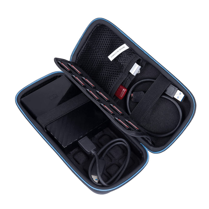 [Australia - AusPower] - Baval Hard Case Bag for Western Digital WD 1TB 2TB 3TB 4TB My Passport Elements Portable External Hard Drive Hard USB 3.0 