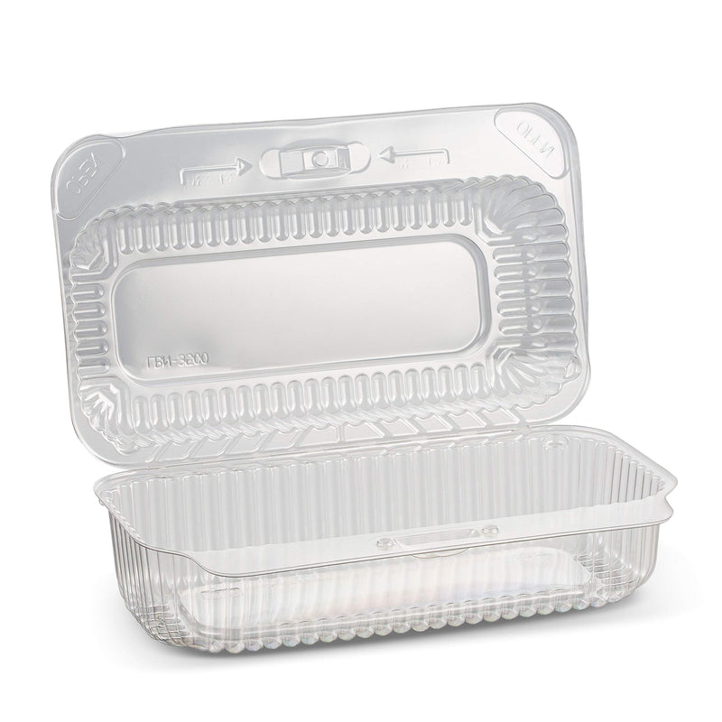 [Australia - AusPower] - Clear Plastic Bakery or Hot Dog"Small" Container with Hinged Lid Size 6 1/2 in x 2 3/4 in x 2 9/16 in Keep your Food Fresh and Tasty by MT Products (30 Pieces) 
