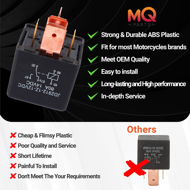 [Australia - AusPower] - [Pack of 3] 12V 5-Pin 80Amp Automotive Relay for CarTruck Boat Van Vehicle - 12V Automotive Relay Switch Power - Premium JD2912-1Z-12VDC 80A 14VDC SPDT Relay by MQparts 