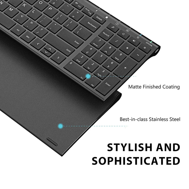 [Australia - AusPower] - iClever GK03 Wireless Keyboard and Mouse Combo - 2.4G Portable Wireless Keyboard Mouse, Rechargeable Battery Ergonomic Design and iClever BK10 Bluetooth Keyboard, Universal Wireless Keyboard 