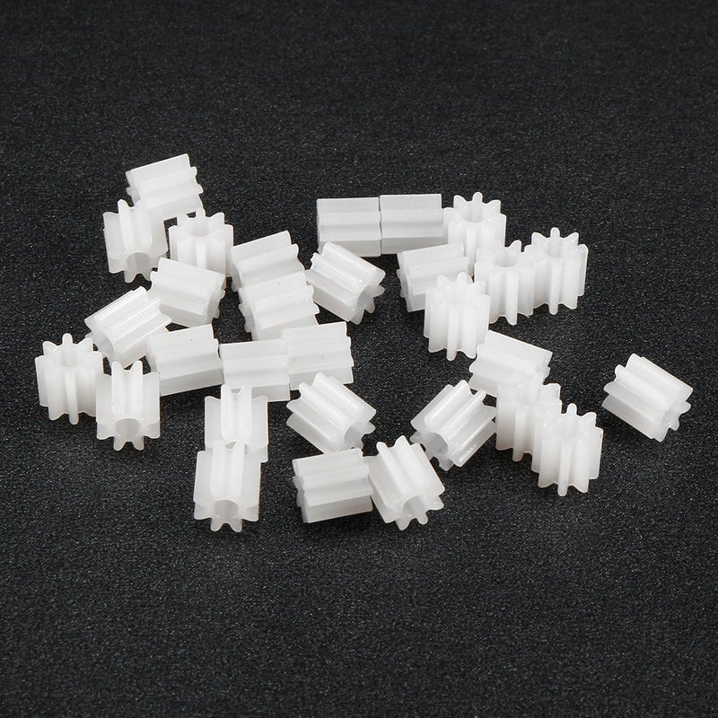 [Australia - AusPower] - uxcell 30pcs Plastic Gears 8 Teeth Model 082A Reduction Gear Plastic Worm Gears for RC Car Robot Motor 