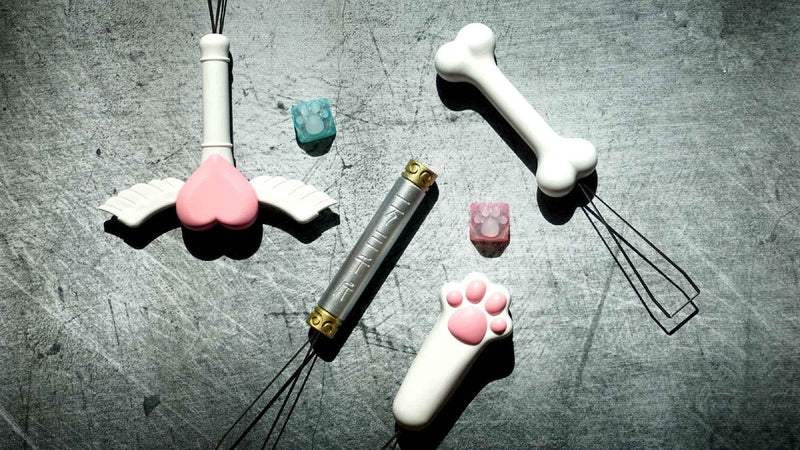 [Australia - AusPower] - FKZ ZOMOPLUS Keycap Puller,Custom Keycap Puller,Cute Fairy Wand Custom Keycap Puller,Mechanical Keyboard Keycap Removal Tool (Fairy Wand) 
