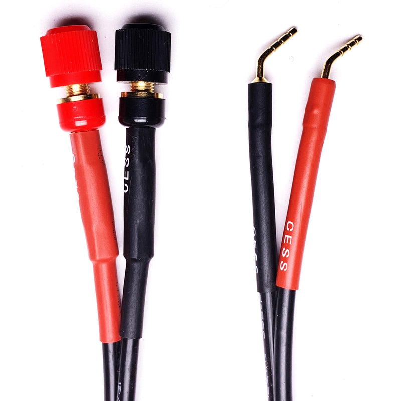 [Australia - AusPower] - CESS-087 Pin Screw Type Banana Plugs to Female 4mm Banana Jack Adapter Cables, 2 Pack 