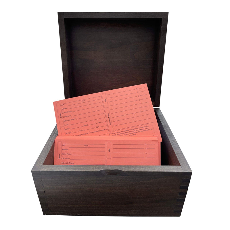 [Australia - AusPower] - Pet, Dog, Cat Grooming Customer Clip Cards (100 Pack 8 X 5 inch Professional Profile Kennel Record Care Service Card) Salmon 