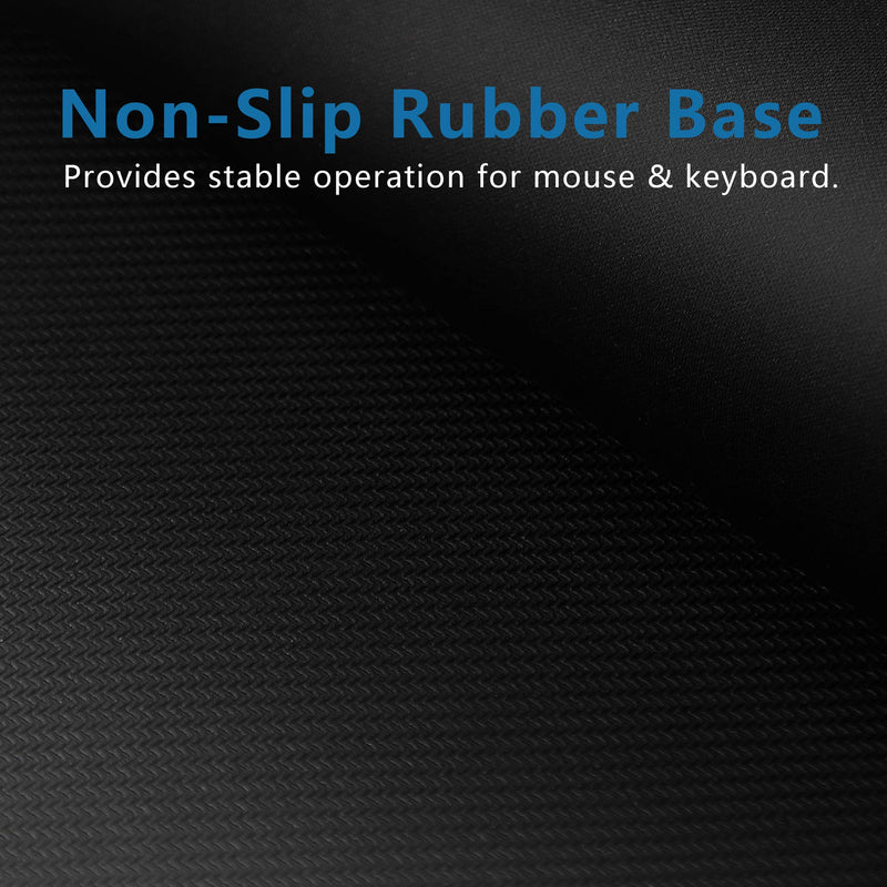 [Australia - AusPower] - 3 Mouse Pad Stitched Edges Premium-Textured Large Mouse Pads Mat Natural Non-Slip Rubber Base Mousepad for Laptop, Computer & PC, 11 x 8.7 inches, Black 3 pcs 