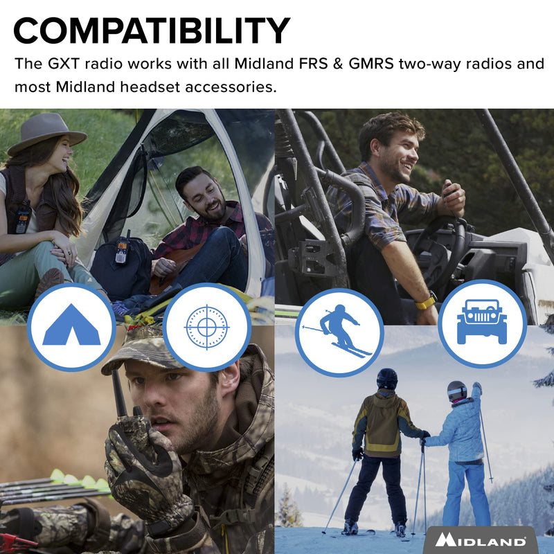 [Australia - AusPower] - Midland 50 Channel Waterproof GMRS Two-Way Radio - Long Range Walkie Talkie with 142 Privacy Codes, SOS Siren, and NOAA Weather Alerts and Weather Scan (Black/Silver, Single Pack) Single Pack - Black/Silver 
