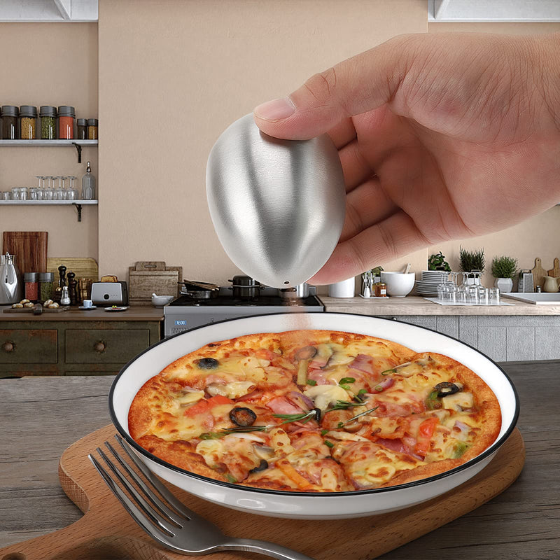 [Australia - AusPower] - Accmor Stainless Steel Toothpick Holder Dispenser For Home Kitchen Restaurant, Salt Shakers, Egg Shape Dredge Salt/Sugar/Spice/Pepper Shaker 1 