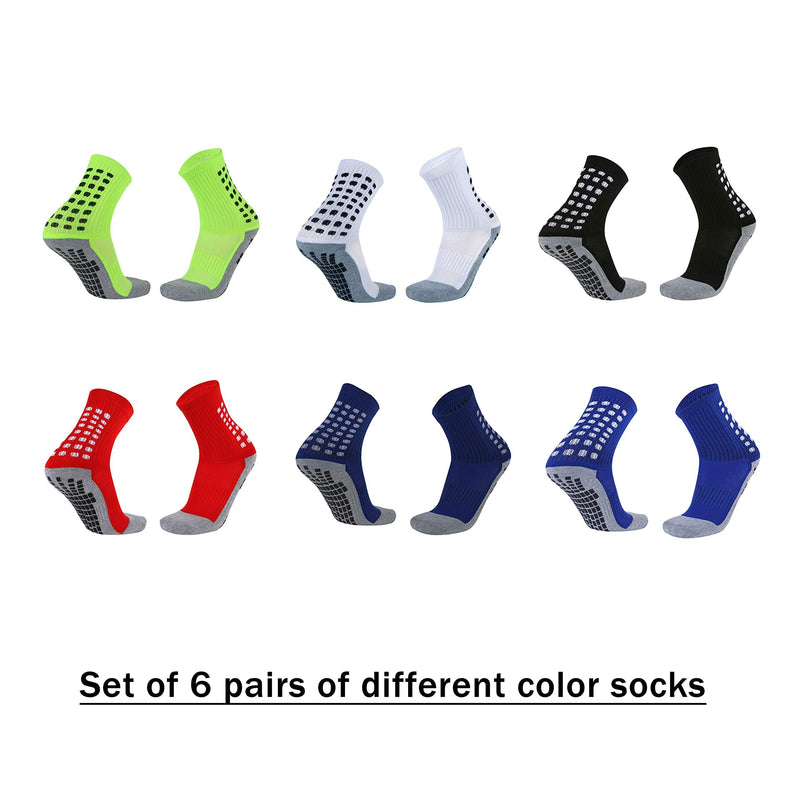 [Australia - AusPower] - VWU Mens Womens Sports Socks Athletic Socks for Running Cycling Basketball Hiking More One Size 6 Cushion and Grips 