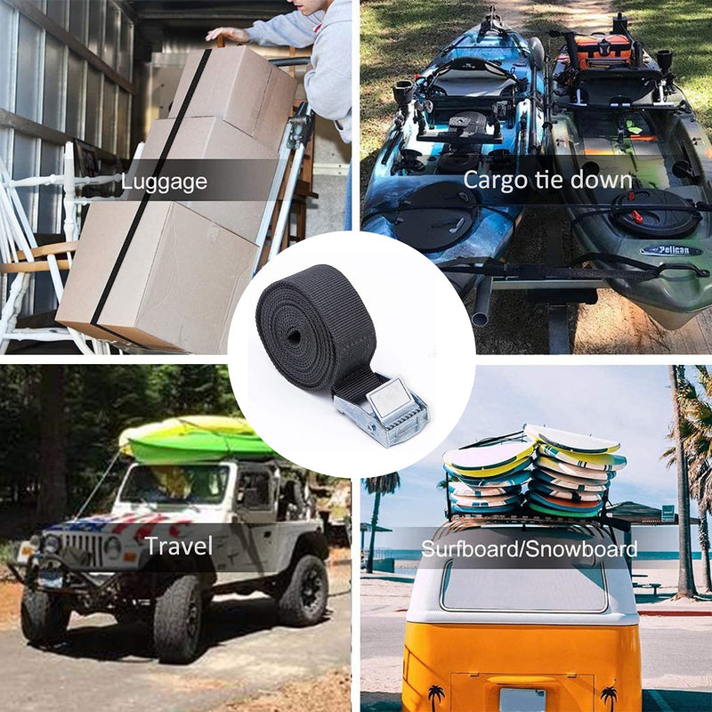 [Australia - AusPower] - Opiytou 78in Battery Tie Down Strap, Battery Box Hold Down Lashing Straps Kit with Stainless Steel Cam Buckle, Stainless Steel Deck Loop Mounts, SS Screws 