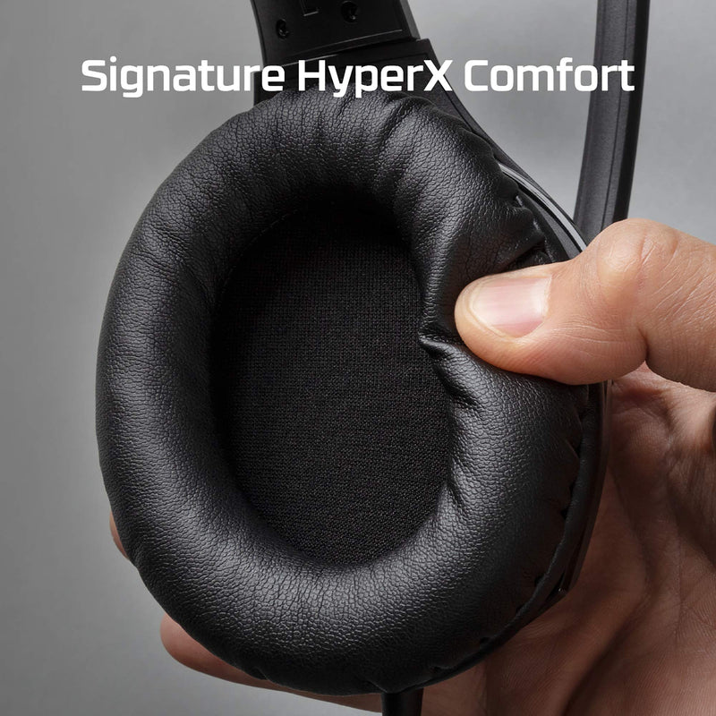 [Australia - AusPower] - HyperX Cloud Stinger S – Gaming Headset, for PC, Virtual 7.1 Surround Sound, Lightweight, Memory Foam, Soft Leatherette, Durable Steel Sliders, Swivel-to-Mute Noise-Cancelling Microphone, Black Wired 