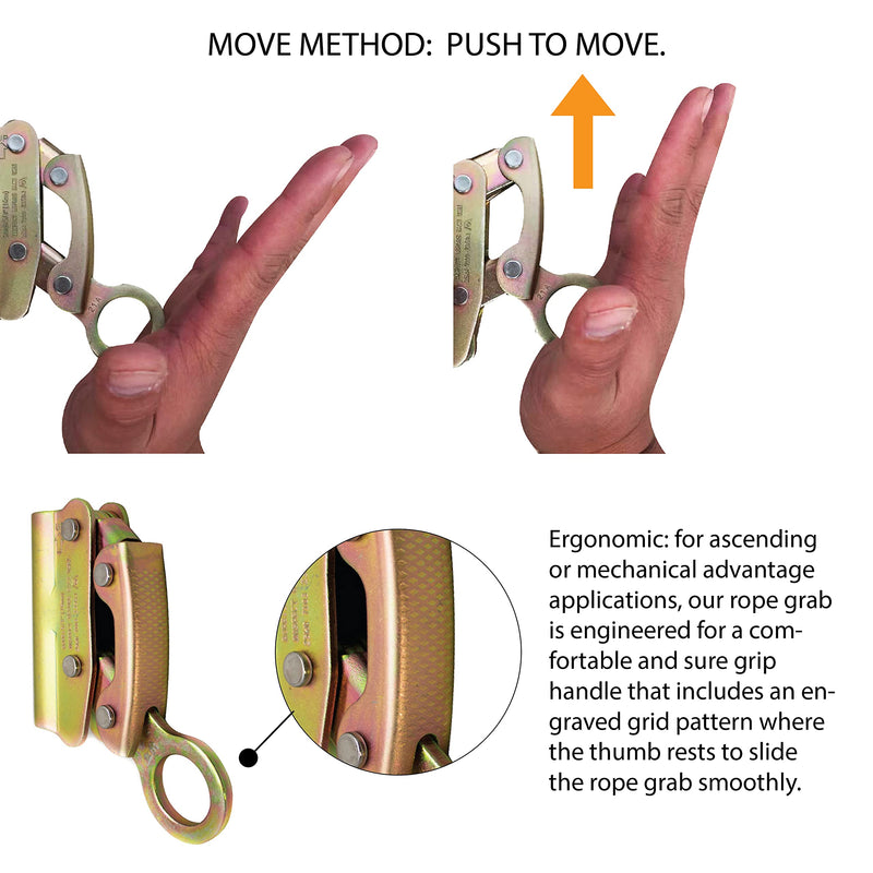 [Australia - AusPower] - Fusion Climb Optimus Stainless Steel Manual Rope Grab 