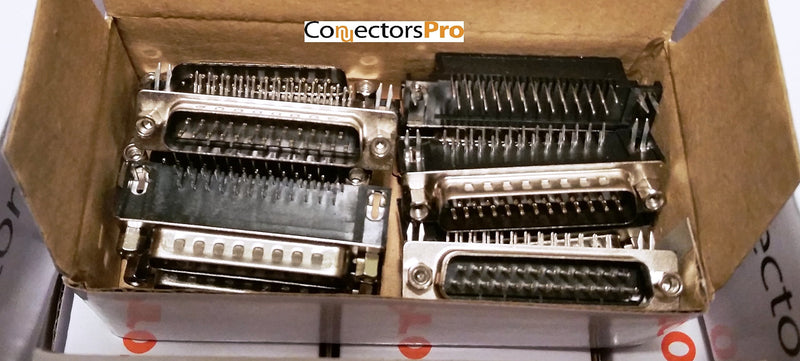 [Australia - AusPower] - PC Accessories - Connectors Pro 10-Pack DB25 Male Right Angle PCB Mount Connector, 90 Degree D-Sub 10-PK 